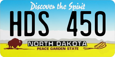 ND license plate HDS450