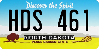 ND license plate HDS461