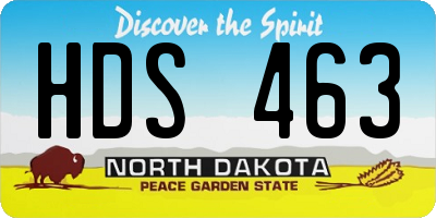 ND license plate HDS463