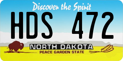 ND license plate HDS472