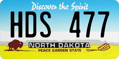 ND license plate HDS477
