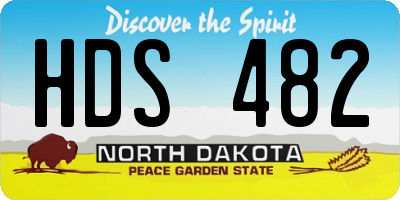 ND license plate HDS482