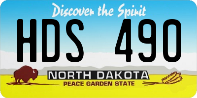 ND license plate HDS490