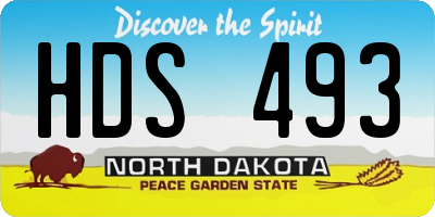 ND license plate HDS493