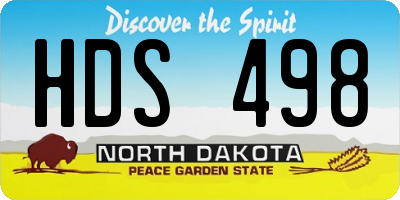 ND license plate HDS498