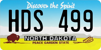 ND license plate HDS499