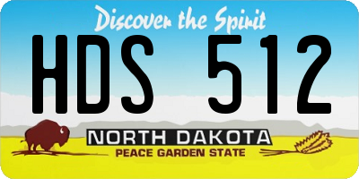 ND license plate HDS512