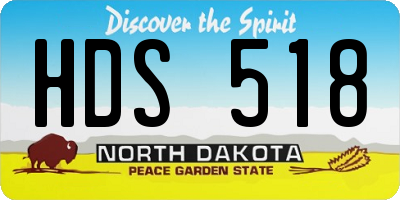 ND license plate HDS518