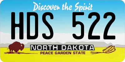ND license plate HDS522