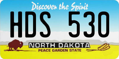 ND license plate HDS530