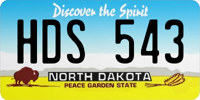 ND license plate HDS543
