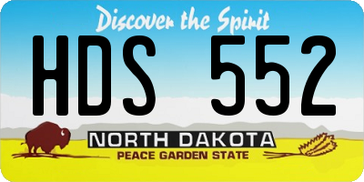 ND license plate HDS552
