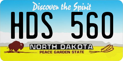 ND license plate HDS560