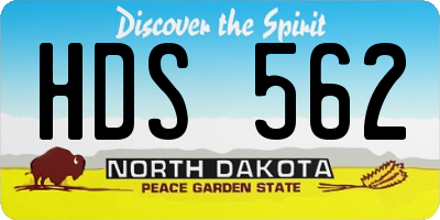 ND license plate HDS562