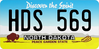 ND license plate HDS569