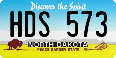 ND license plate HDS573