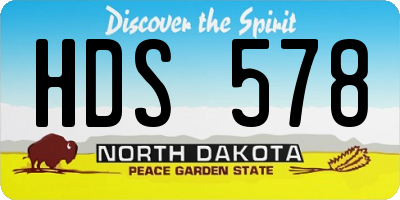 ND license plate HDS578