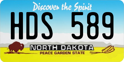 ND license plate HDS589