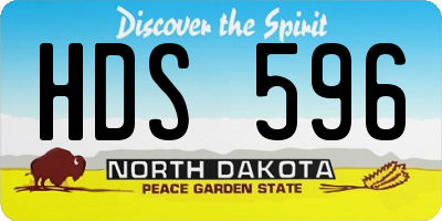 ND license plate HDS596