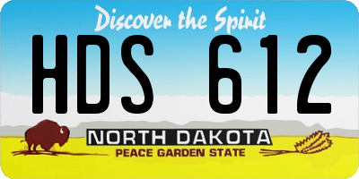 ND license plate HDS612