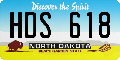 ND license plate HDS618