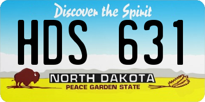 ND license plate HDS631