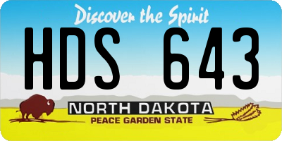 ND license plate HDS643