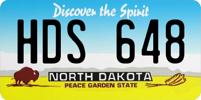 ND license plate HDS648