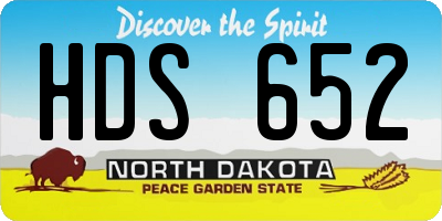 ND license plate HDS652