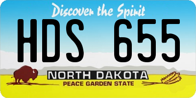 ND license plate HDS655