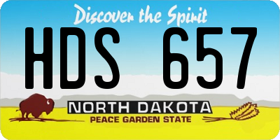 ND license plate HDS657