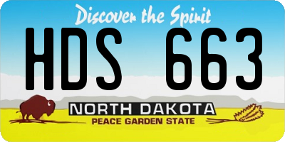 ND license plate HDS663