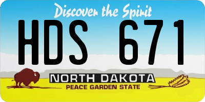 ND license plate HDS671