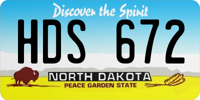 ND license plate HDS672