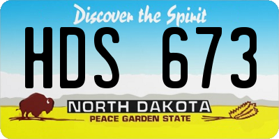 ND license plate HDS673