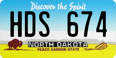 ND license plate HDS674