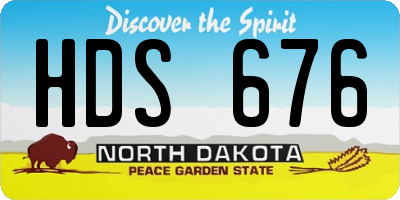 ND license plate HDS676