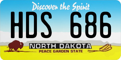 ND license plate HDS686
