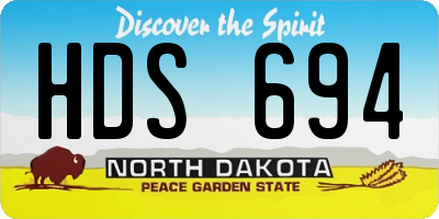 ND license plate HDS694