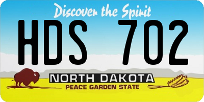 ND license plate HDS702