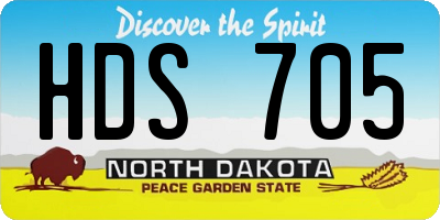 ND license plate HDS705