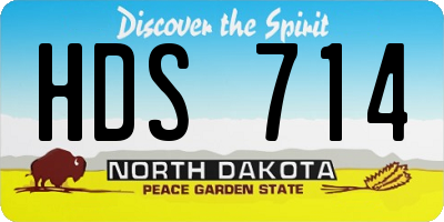 ND license plate HDS714