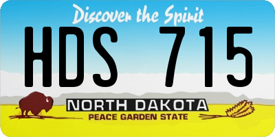 ND license plate HDS715
