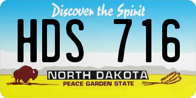 ND license plate HDS716