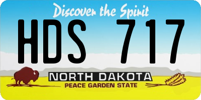 ND license plate HDS717