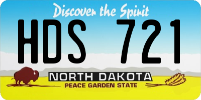 ND license plate HDS721