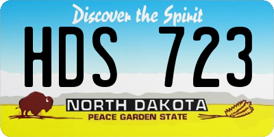 ND license plate HDS723