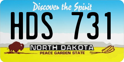 ND license plate HDS731