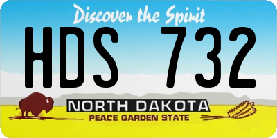 ND license plate HDS732