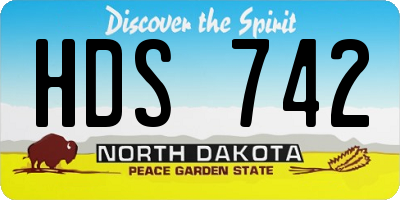 ND license plate HDS742